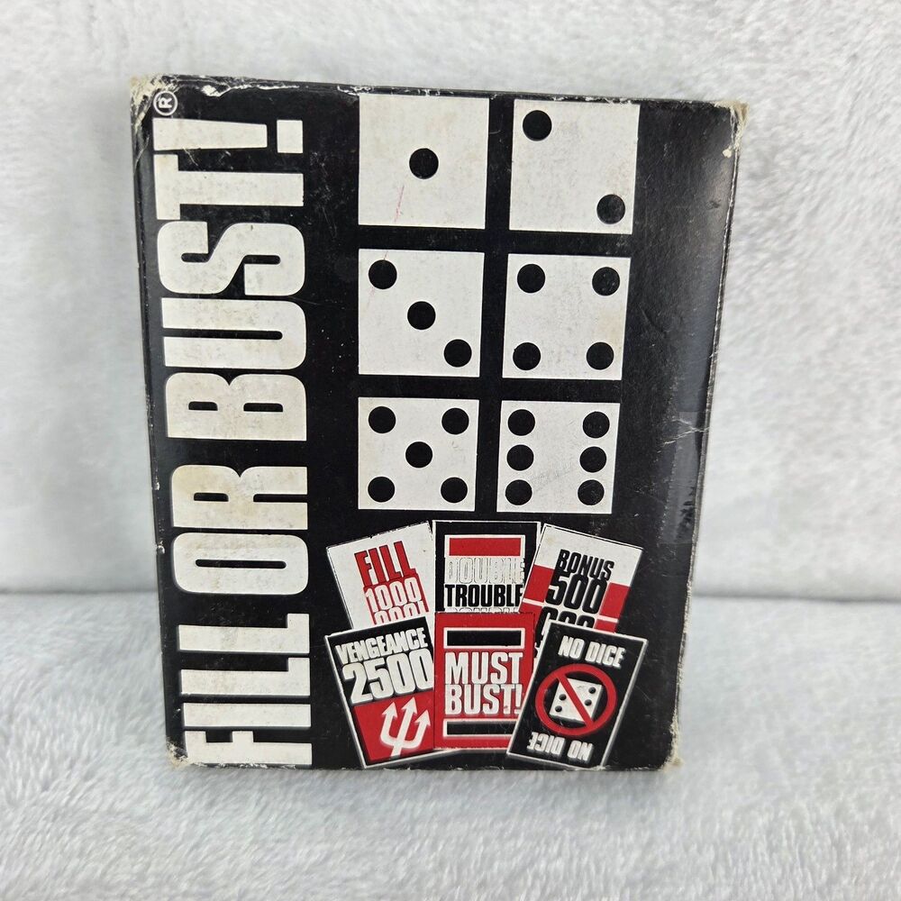 Vintage 1979 Fill Or Bust Dice Game Complete Bowman Games Excellent Condition